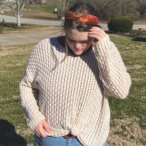 COPY - JCP Lightweight Cream Sweater sz 1X